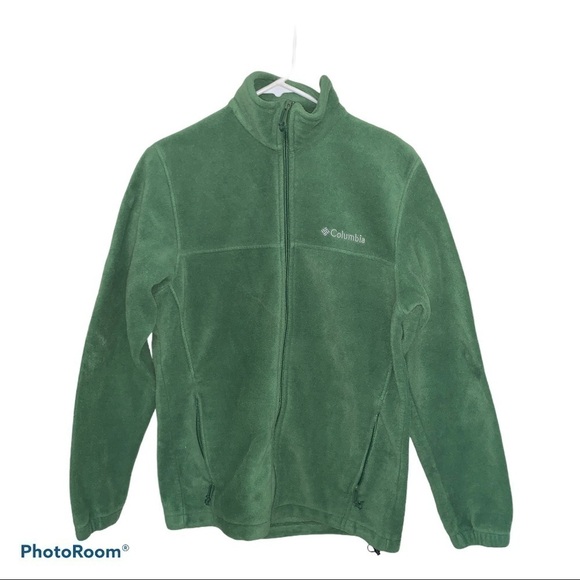 𝅺COLUMBIA Soft Fleece ZIP-Up Jacket Green A1x - Picture 1 of 3